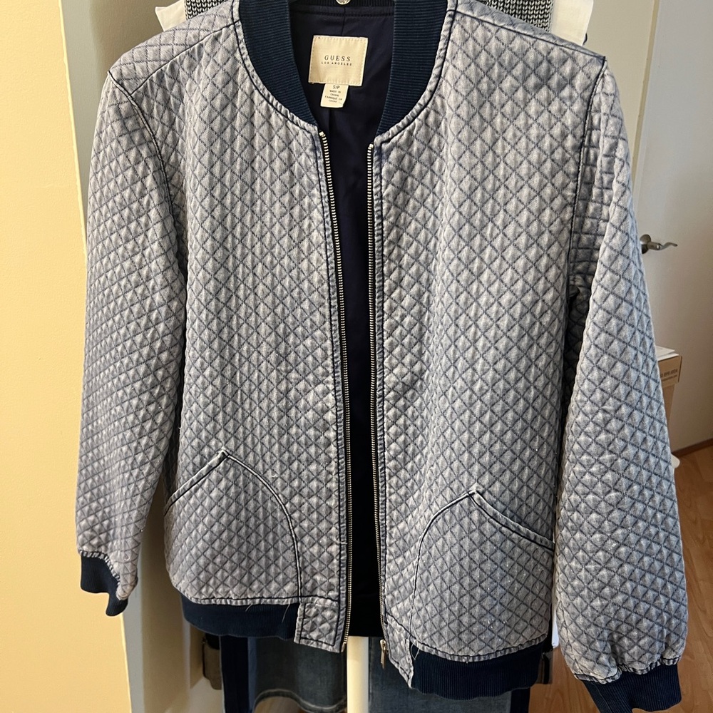 Vintage Guess Navy Quilted Jacket